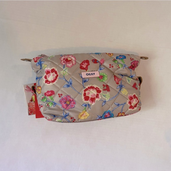 Set of Oilily floral toiletry/ cosmetics bag and mini Crossbody. -NWT - Picture 4 of 11